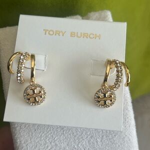 Tory Burch Icon PAVÉ Triple Hoop Earrings